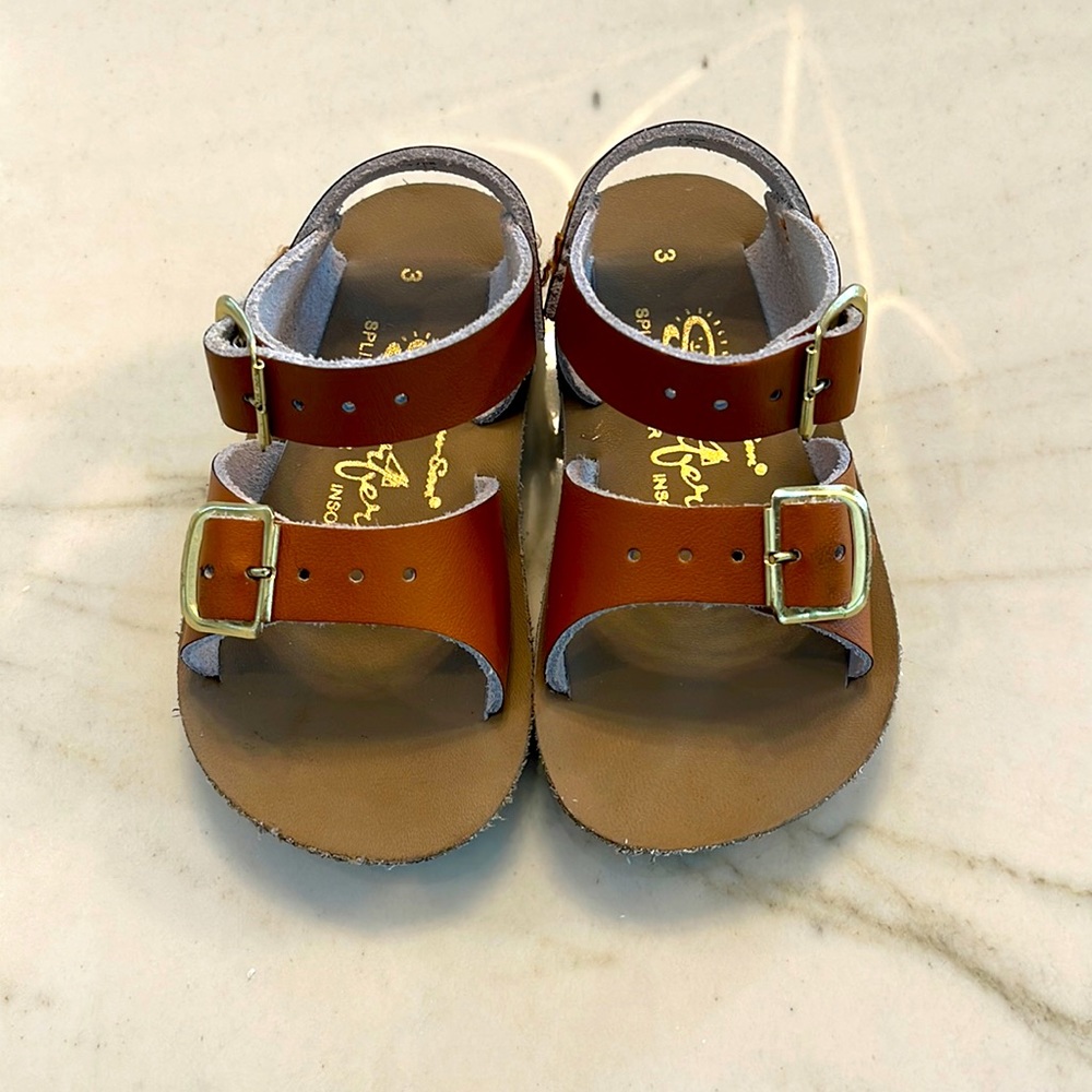Sun San Surfer brown leather baby sandals